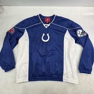 Indianapolis Colts Vintage NFL G-III Heavy Pullover Windbreaker Jacket Men's 2XL